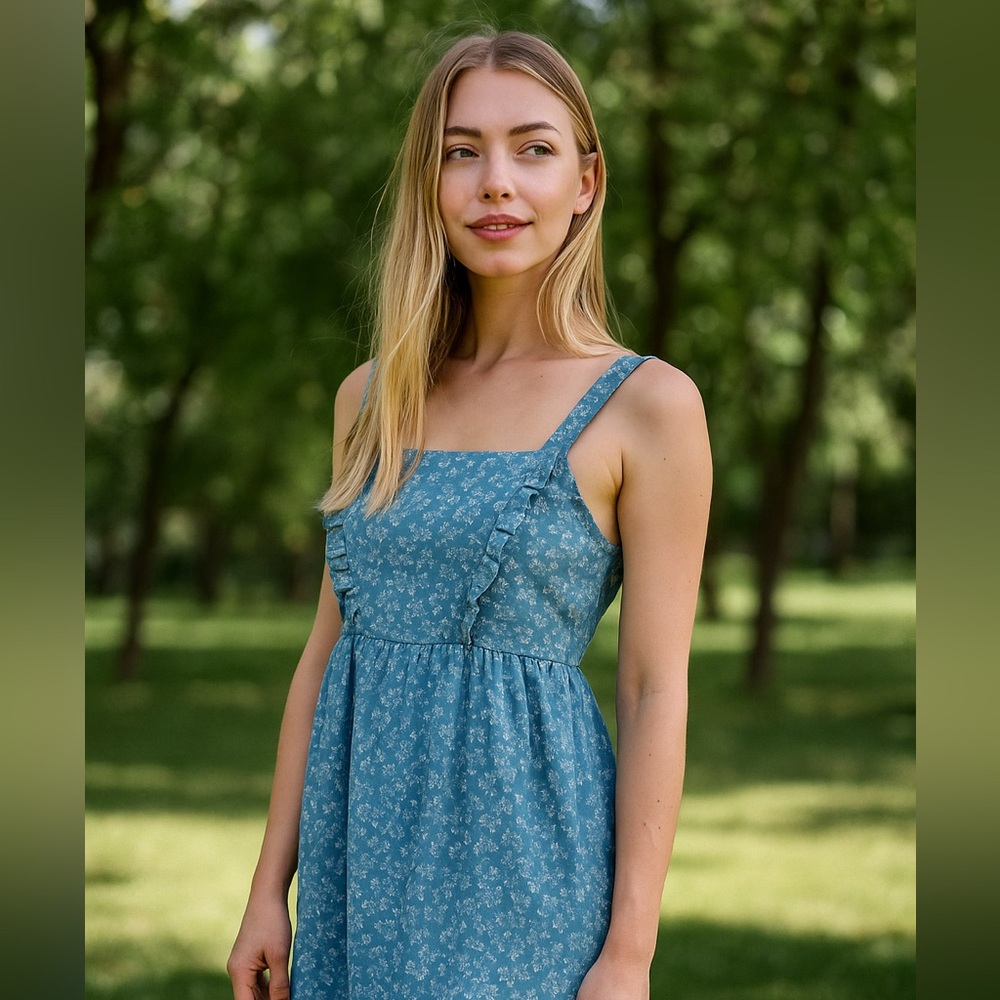 Everly 💠 Blue Apron Dress